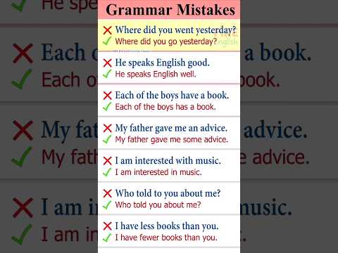 15 Most Common English Grammar Mistakes  #englishconversation