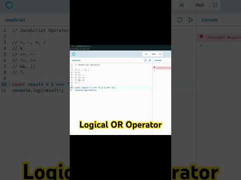 JavaScript Logical OR Operator Explained (||)