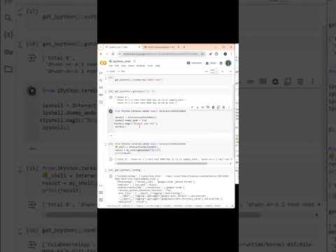 How to use the interactive Shell in your Google Collab Notebook