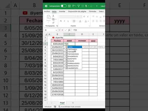 como pasar fechas a Días, meses y años en Excel #excel #excelavanzado #yerrihz