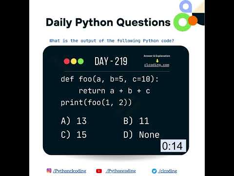 Python Coding challenge – Day 219 | What is the output of the following Python Code?  #python