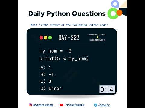 Python Coding challenge – Day 222 | What is the output of the following Python Code?  #python