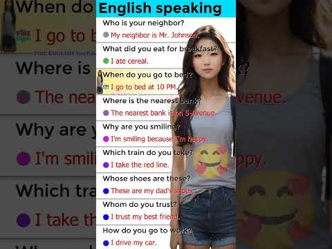 ✅How to speak English fluently? Daily use English question answer practice #englishquestioansanswers