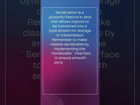 Java tip for the day: Serializable interface #serialization