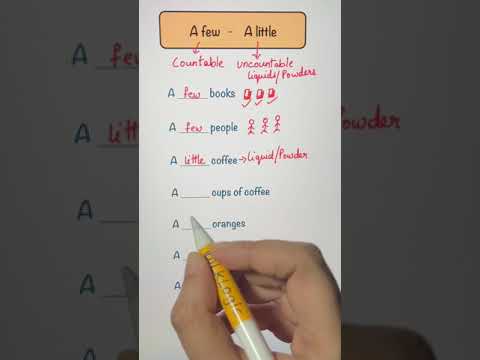 A Few – A Little | English Grammar Test