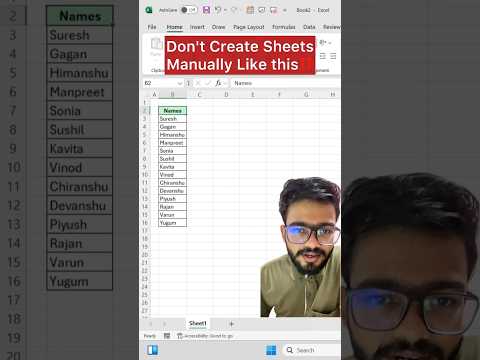 Don’t Create Sheets in Excel‼️Instead Use Amazing Trick #exceltips #excel #shorts #exceltricks