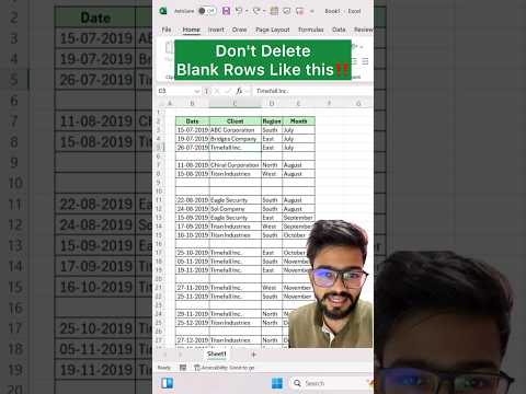 Don’t Delete Blank Rows in Excel‼️Instead Use Amazing Trick #exceltips #excel  #shorts #exceltricks