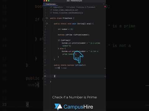 Java – 3 Prime Number or not in Java  #javafullstackdevelopercourse #java  #programming