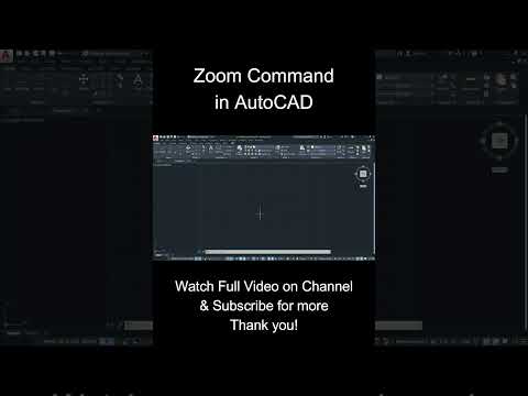 How to use the Zoom command in AutoCAD #autocad #tutorial #shorts #autocadtutorial #engineering