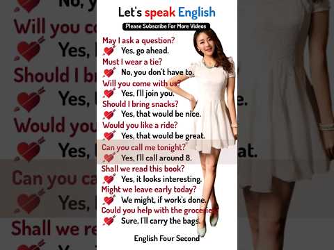 English grammar model verbs question answer ️How to speak English fluently? #speakingskills #viral