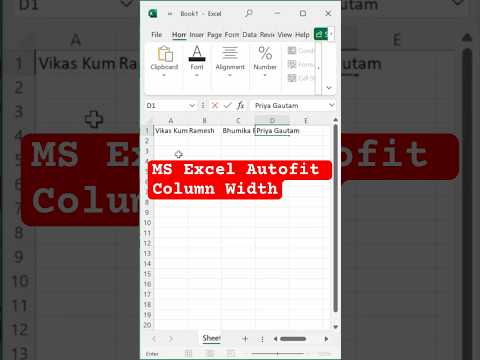 Autofit Column Width in MS Excel using View Code Excel Tricks #Shorts #excel #exceltricks