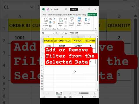 Add or Remove filter in excel interview question #shorts #excel #exceltutorial