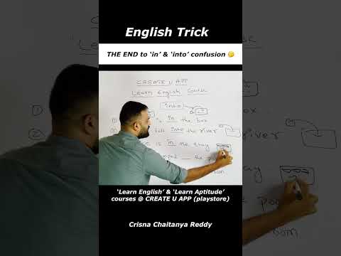 Learn English | Trick 2 | in and into | CREATE U APP | crisna Chaitanya Reddy