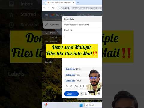 Don’t send multiple Excel files on Mails‼️Instead Use Amazing Trick | Day 15 #exceltips #shorts