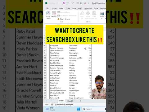 Don’t Use Find in Excel‼️Instead Create Search Box #exceltips #excel #exceltutorial #shorts #short