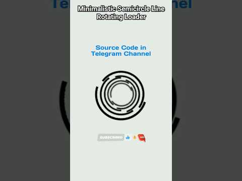 Minimalistic Semicircle Line Rotating Loader using HTML and CSS #shorts