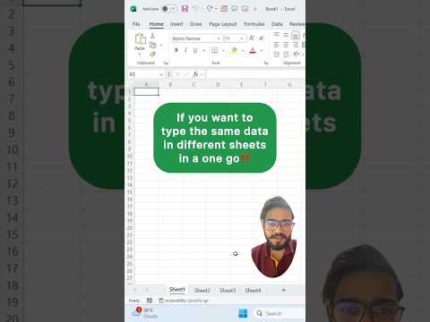 How to Type in Different Sheets at Same Time in Excel‼️Excel Amazing Trick #exceltutorial #exceltips