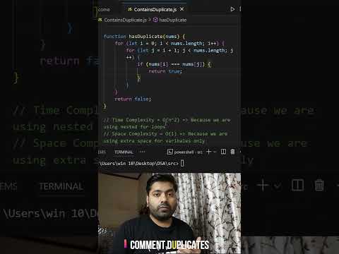 Neetcode 150 – Contains Duplicates #frontenddevelopment #frontendinterview #javascript