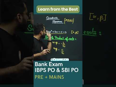 Best Concept of Quadratic Equation by Aashish Arora Sir #ibpspo #sbipo #ibps #quant