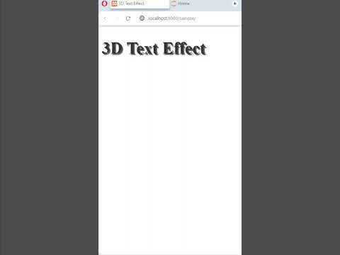 3D Effect Text HTML CSS #html