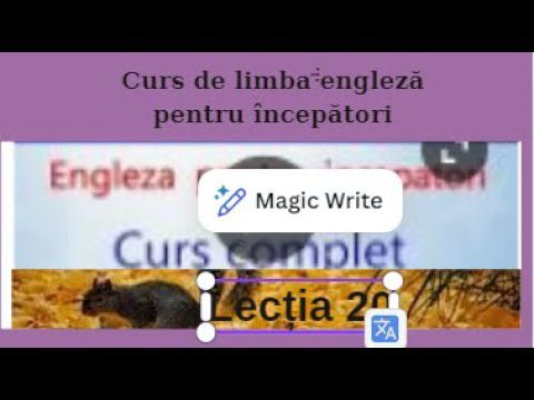 Curs de Limba Engleza Incepatori Complet Lectia 20 -a