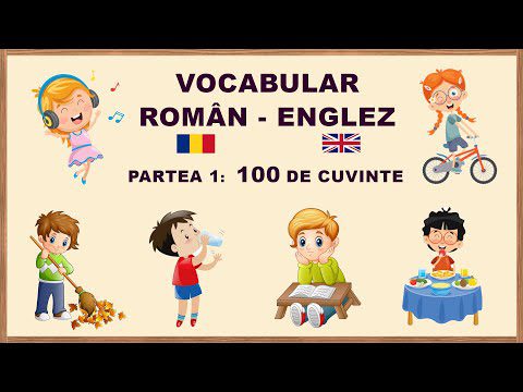 100 Words for Kids -Vocabular Român- Englez -100 de cuvinte – Engleza ...